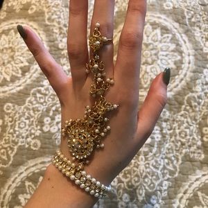 Golden Tone Hand Chain